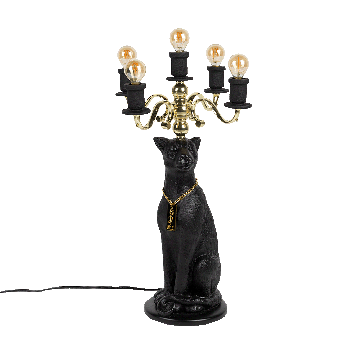 Proudly Crowned Panther Floor Lamp Black 3