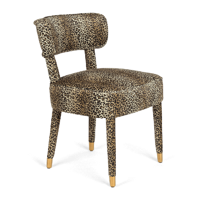 Bold Monkey Claws Out chair panther dining chair with backrest upholstered animal print