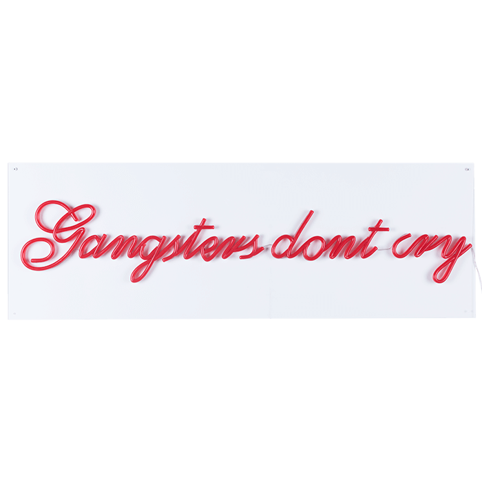 Bold Monkey Gangsters don't cry LED neon wall sign wall lamp red statement-making