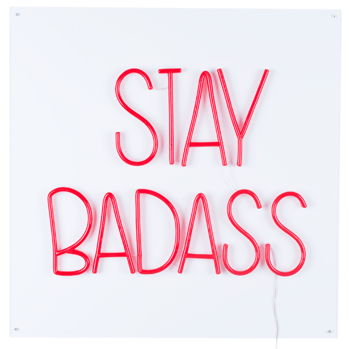 Bold Monkey Stay Badass LED neon wall sign lamp red light statement-making