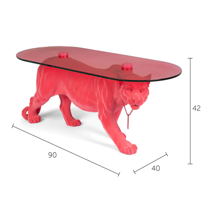 Dope As Hell coffee table pink