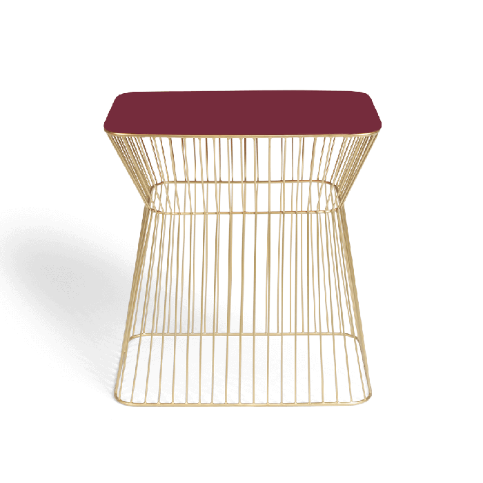 Bold Monkey No Offence side table wine red