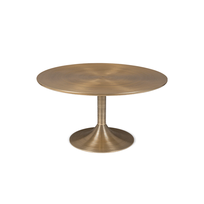 Round aluminum online coffee table