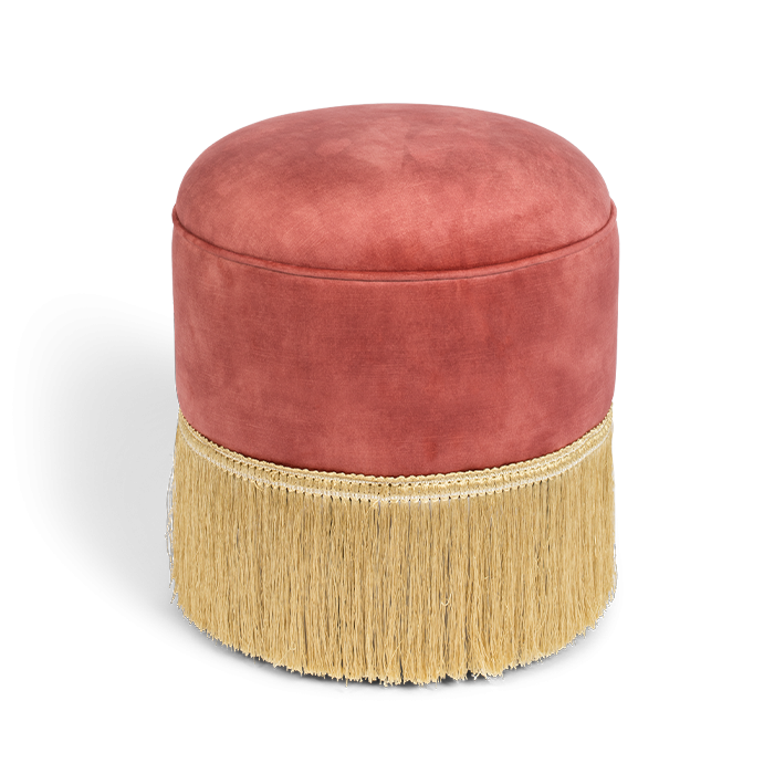 Bold Monkey My Lover And Best Friend ottoman old pink