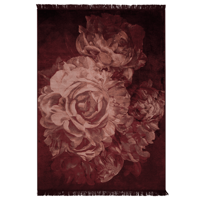 Bold Monkey Teppich Stitchy Roses 200x300 altrosa rosa rosen Maschinengewebter Niederflor-Teppich
