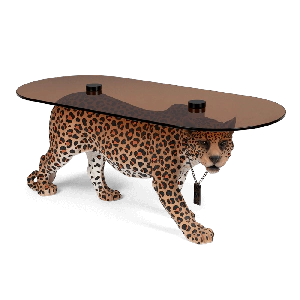 Black panther sales glass table