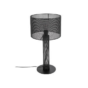Black mesh outlet table lamp