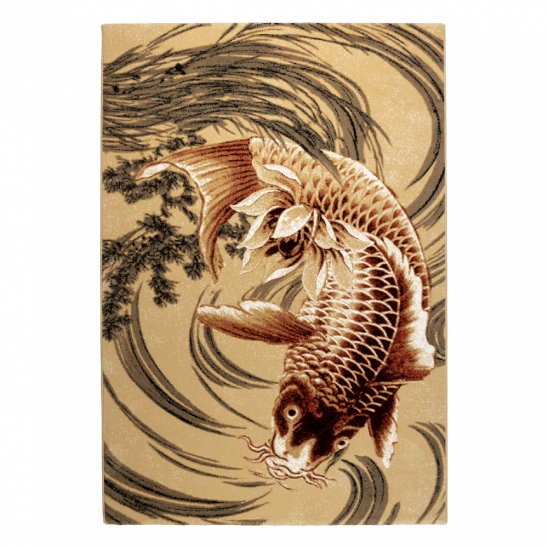 The Legend Of Koi carpet 160x230 beige/orange red 1