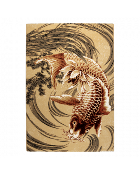 The Legend Of Koi carpet 160x230 beige/orange red 1