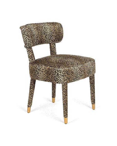 Bold Monkey Claws Out chair panther dining chair with backrest upholstered animal print