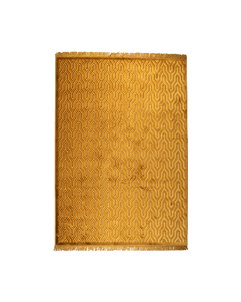 bold monkey i feel so soft carpet 170x240 yellow ochre extravagant geometric pattern