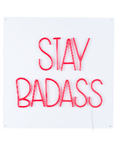 Bold Monkey Stay Badass LED neon wandlamp rood statement making