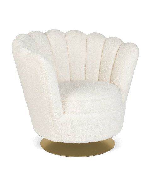 Bold Monkey Fauteuil Mother Of All Shells en tissu teddy naturel 
 
 