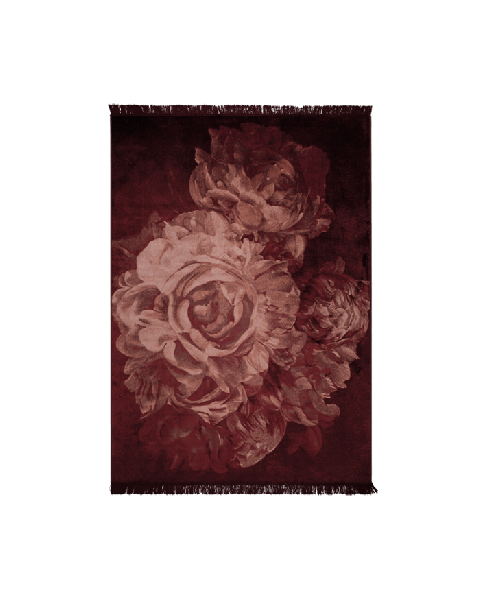 bold monkey Stitchy Roses vloerkleed 170x240 rood roze print rozen